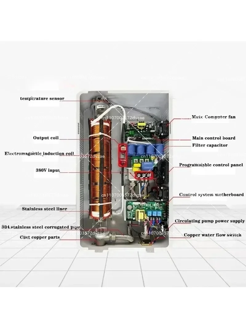 8-20KW Frequency Conversion Electromagnetic Induction Heater for Heating Wall-Hung Boiler Home Heating Solution