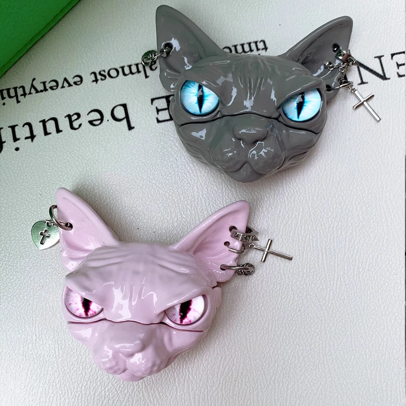 Cute 3D Kitten AirPods Case - Soft Silicone Keychain Cover