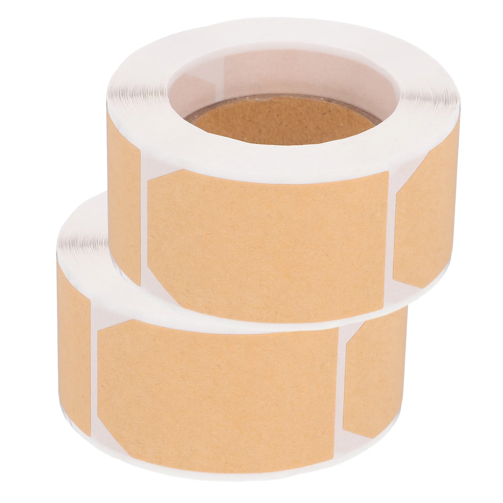 

2 Rolls Self-adhesive Label Stickers Name Tags White Labels to Write on Kraft Paper