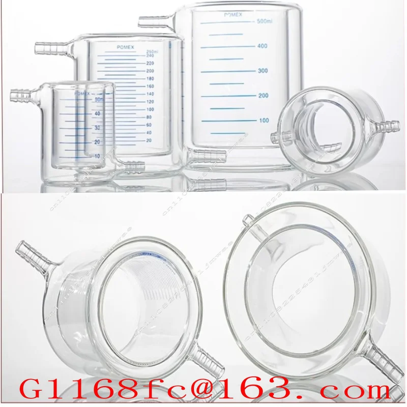 1000ml-5000ml Double-layer Jacket Glass Beaker with Scale Line, High Temperature Resistant