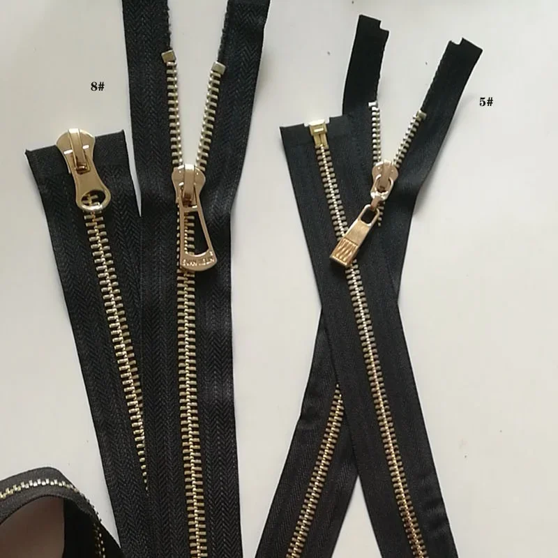 

5pcs/lot Long 5# 75cm 8# 100cm Metal Zipper Single Double Open Jacket Workwear Coat Sleeping Bag Sewing Accessories