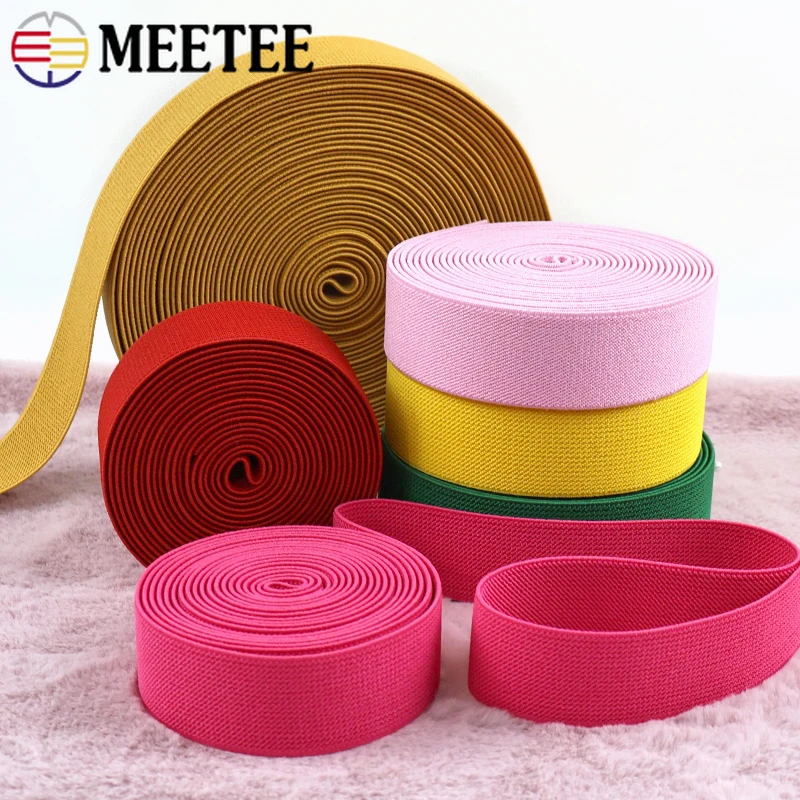 

5/8Meters 20-50mm Nylon Elastic Band for Underwear Belt Sling Rubber Bands Pants Jeans Waistband Stretch Tape Sewing Accessories