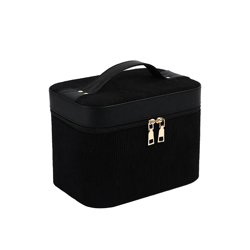 Hot Selling Simple Portable Cosmetic Case Large Capacity Dustproof Cosmetic Tool Storage Box with Mirror Women's Daily Fashion