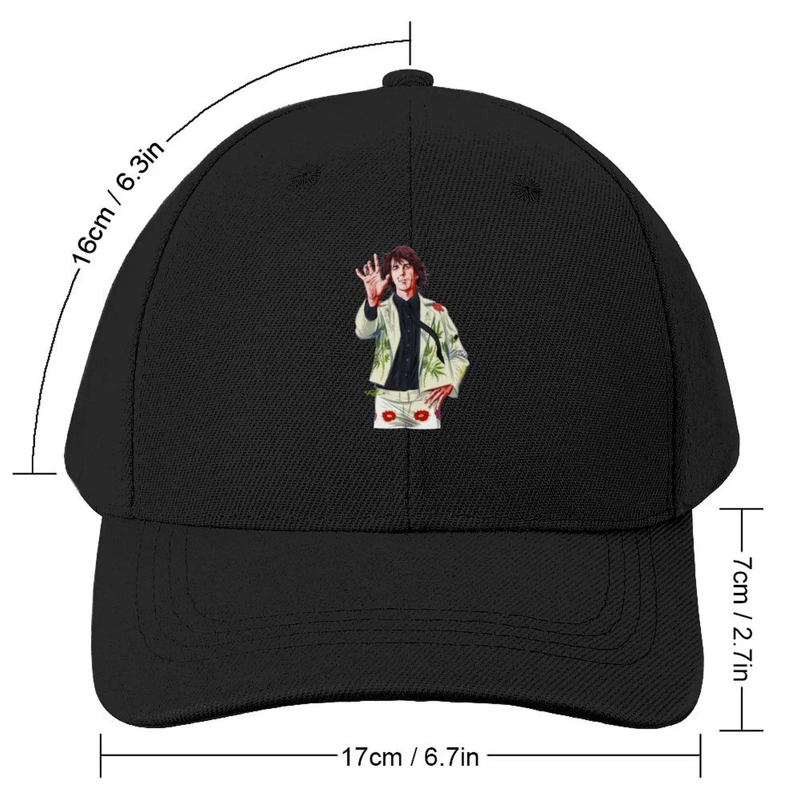 Gram Parsons - An illustration by Paul Cemmick Baseball Cap Rugby Hip Hop Trucker Hat Military Cap Man Mens Hats Women's