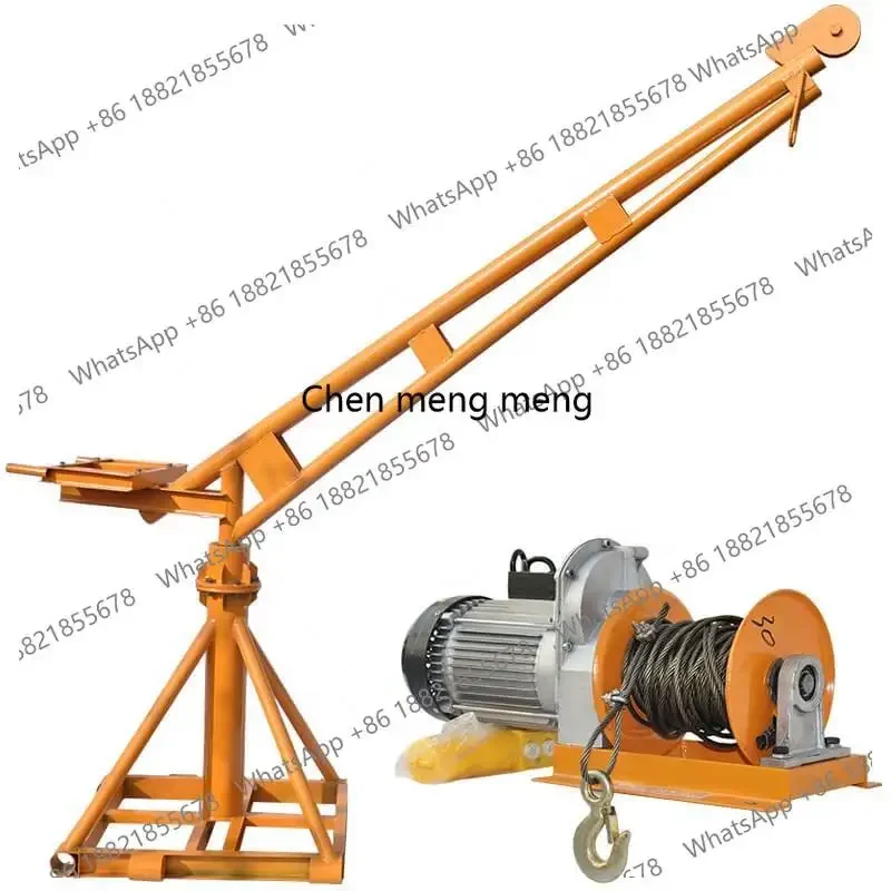 A55 360 Degrees Rotate 500kg 1ton Outdoor Use Mini Engine Crane Construction Lift Crane