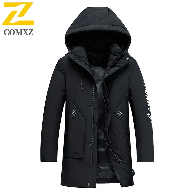 COMXZ Mens Padded Jacket Trendy Slim Travel Windproof Design Daily Street Cotton Padded Jacket Ski High Quality Winter Padding