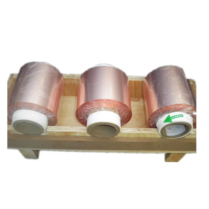 5-70 Microns Thick Electrolytic Copper Foil for Lithium Battery Negative Current Collector Single Double Sided Bright