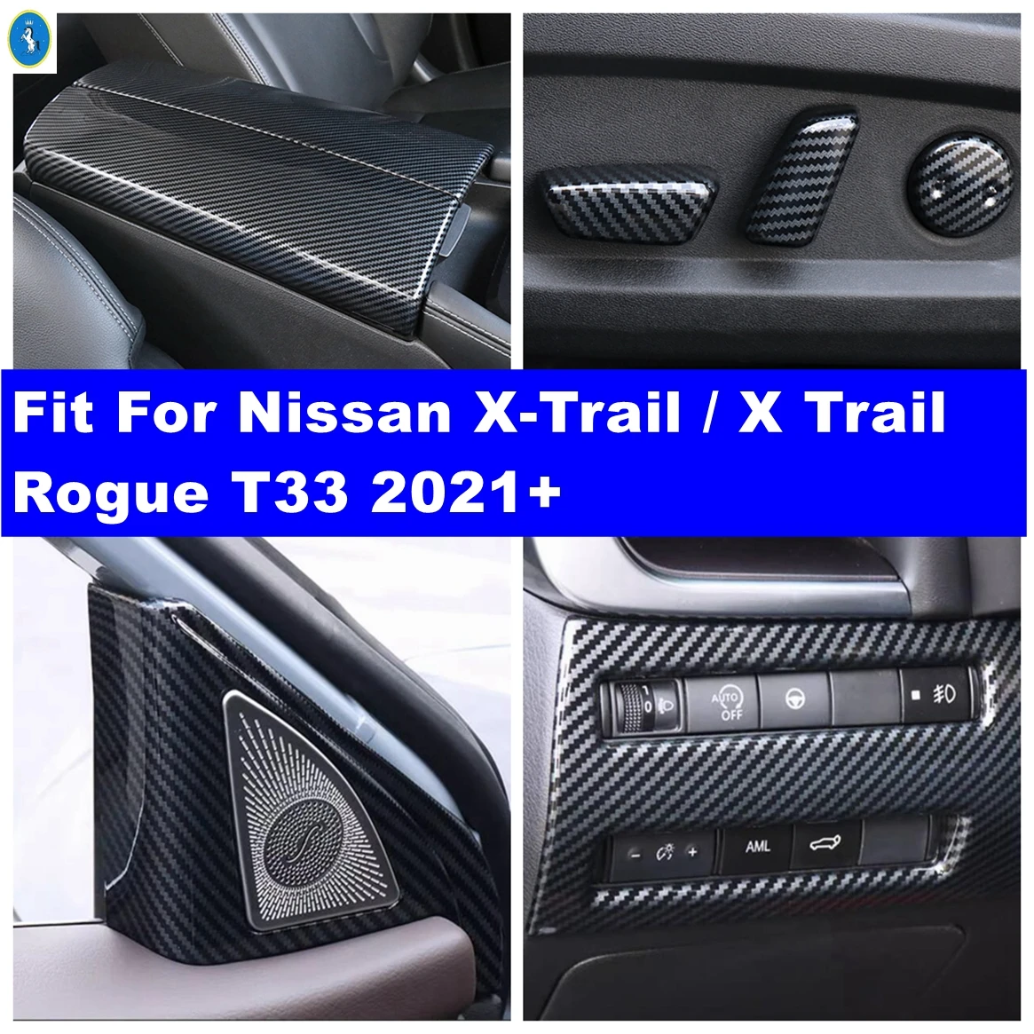 

Car Window A Pillar / Head Lights Lamp / Armrest Box Cover Trim Accessories For Nissan X-Trail / X Trail Rogue T33 2021 - 2024