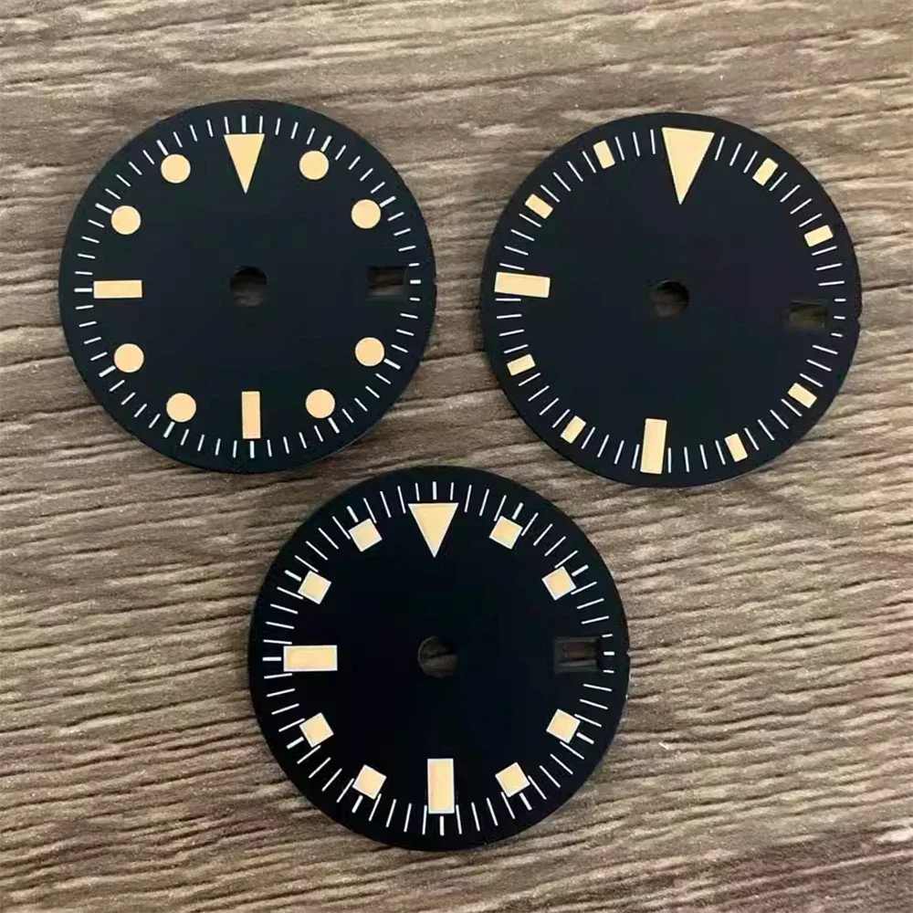 Cadran de montre vintage Shoous Gstuff pour mouvement NH34, accessoires de modification de montre, noir, blanc, orange, vert, 29mm, nouveau bricolage