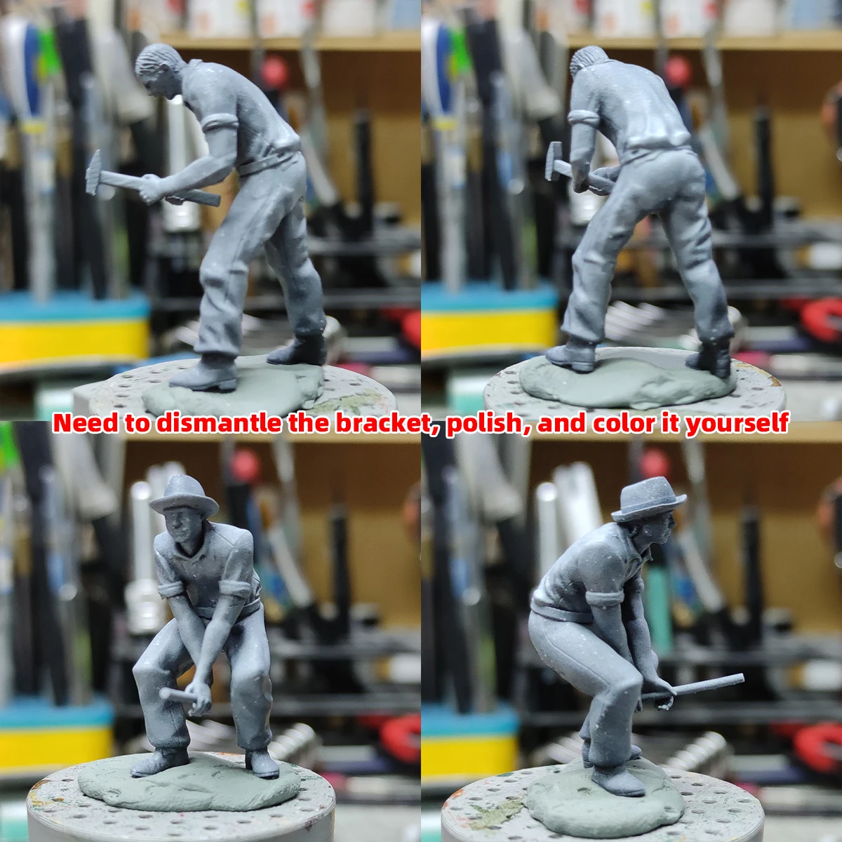 Maßstabsgetreue Miniatur-Modellbausätze Figuren Diorama Migrantenarbeiter Zivilisten Allmähliche Menschen Figurenset 1/35 1/43 1/48 1/64 1/72 1/87 Ho Z – Detail 12