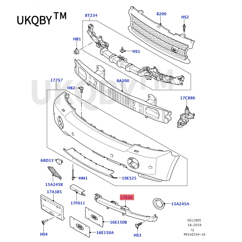 La nd Ro ve r Ra ng eR ov er 20 02 20 09 Front bumper lower skirt Front bumper rubber strip Front of spoiler