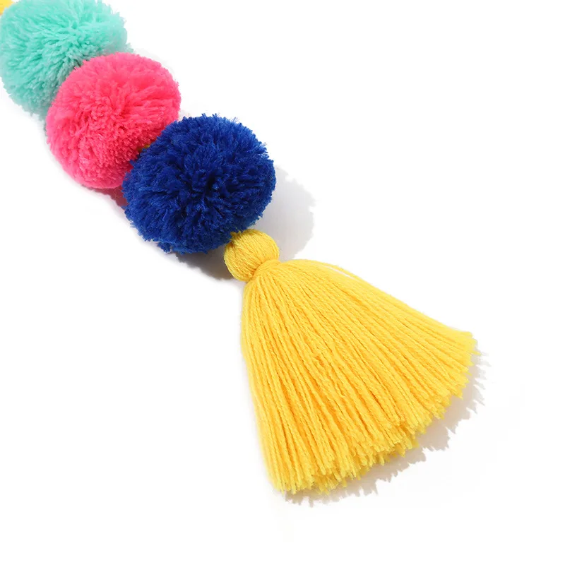 30cmTassel Fringe Mixed Color Cashmere balls DIY accessories Pendant Tassel Bag Ornament Pompons Keychain curtain lanturnn