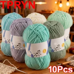 10pcs Milk Cotton Yarn Knitting Wool for Hand Knitting Crochet Yarn Scarf Hat Sweater Soft Wool Yarn for Crochet Supplies