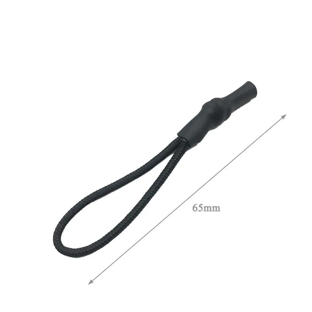 10pcs Zipper Pullers Black Heat Shrink Tubing Zipper Pullers Backpack Clothes Durable Simple Zipper Accessories
