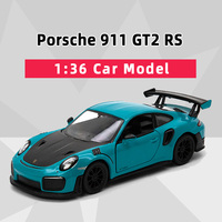kinsmart Porsche 911 GT2 RS Sport Car Alloy Diecast Car Model 1/36 Toy With Pull Back For Children Gifts Toy Collection
