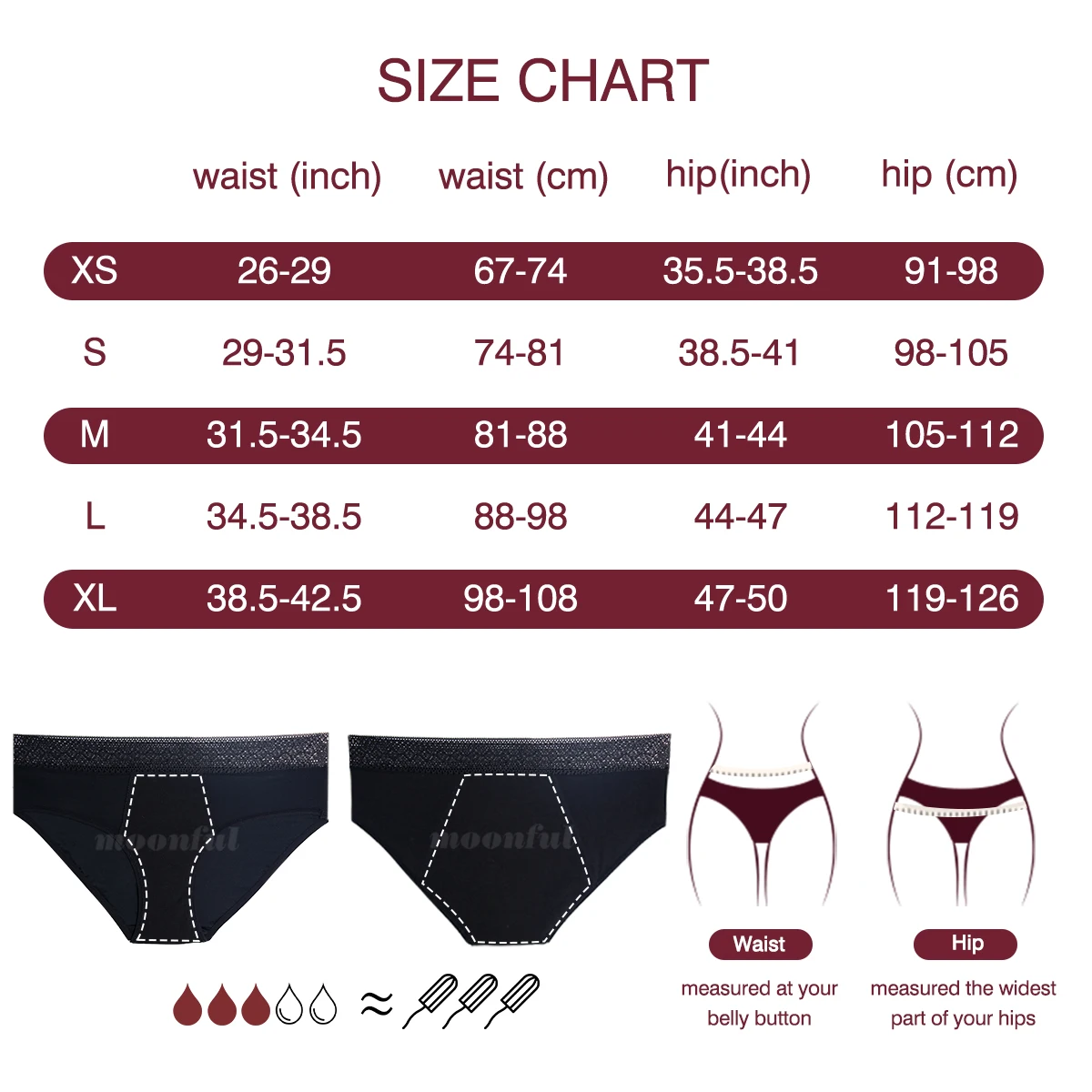 4 Layer Menstrual Panties for Women Period Panties Absorbent Panties for Period Leakproof Period Underwear Culotte Menstruelle