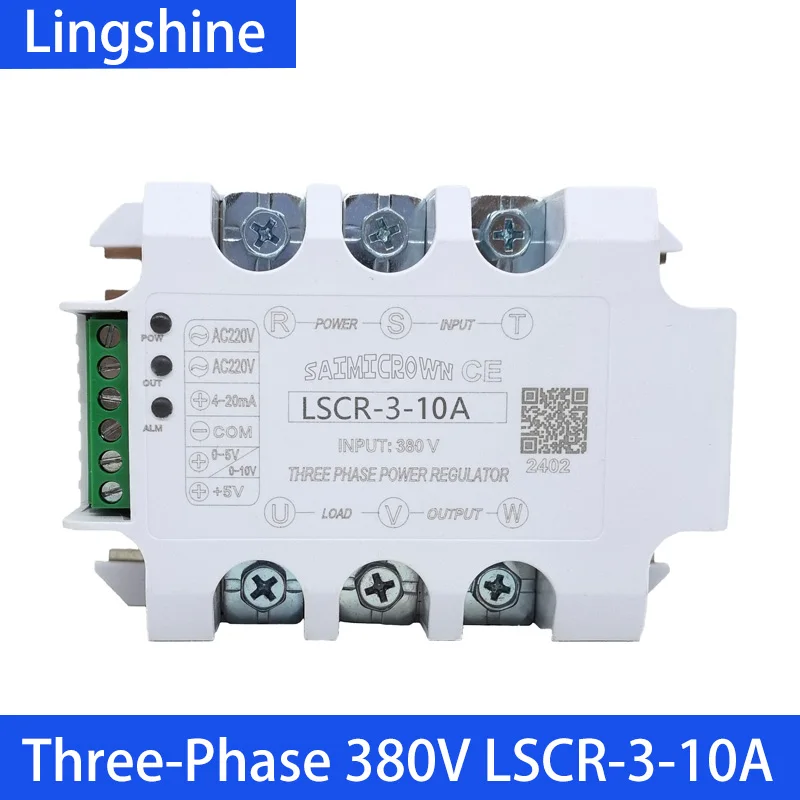 LSCR-3-10A Three Phase Fully Isolated AC Voltage Regulation Module SCR Thyristor Power Conditioning Solid State Relay