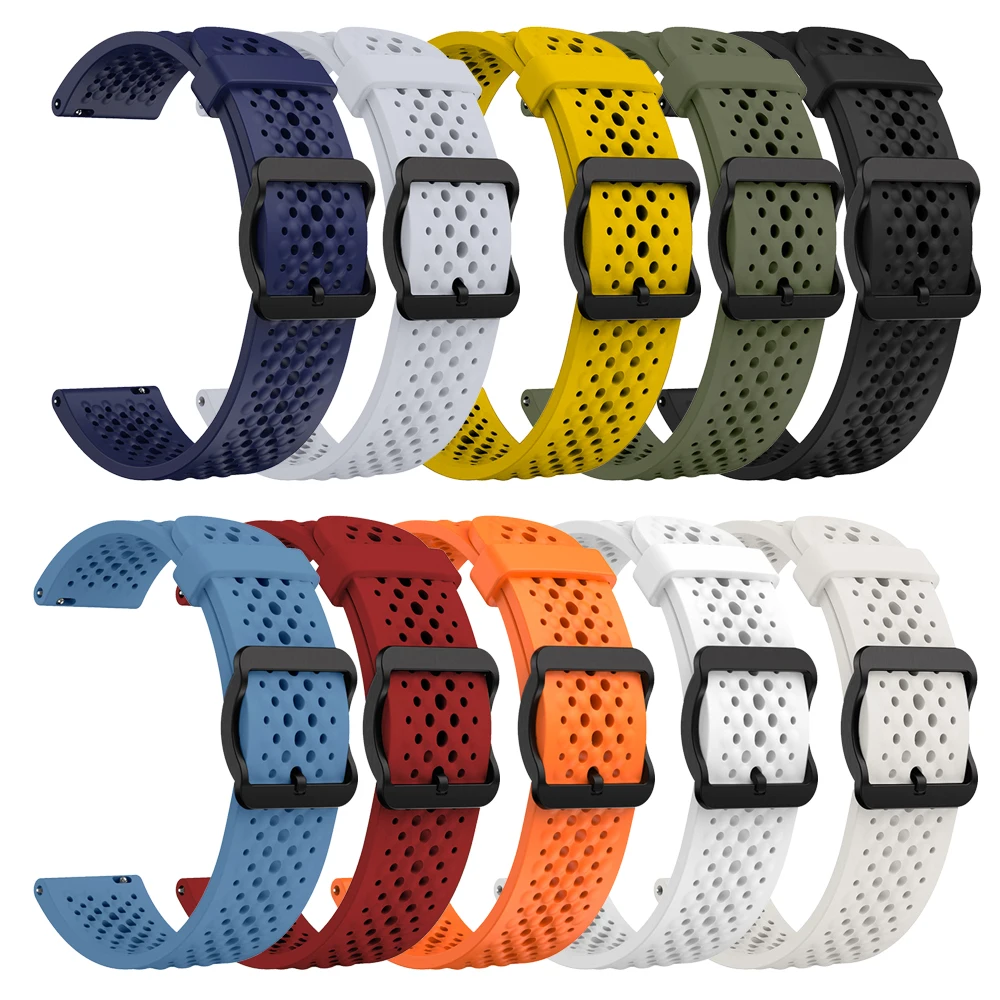 22mm Silicone Bracelet For POLAR Vantage M M2/V2 SHIFT/V3 Bands Grit X/Grit X Pro Titan Breathable Straps Replacement Watchband