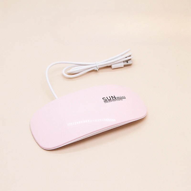 Mini Phototherapy Lamp USB Nail Glue Dryer Quick Drying Baking Lamp Nail Art Special Dual Light Source No Black Hands No Glare