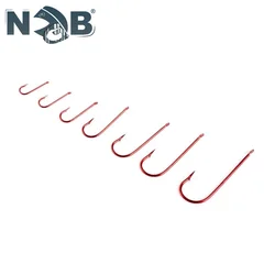 NGB 10PCS High Carbon Steel KISU-K Fishing Hooks Flatted 6#-16# Red Barbed Single Hook Fishing Accessories