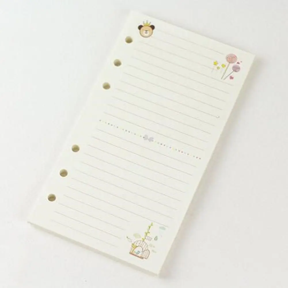 Students Kawaii A5 A6 Monthly To do List 45 Sheets Notebook Paper Notebook Refill Binder Inside Page Loose Leaf Paper Refill