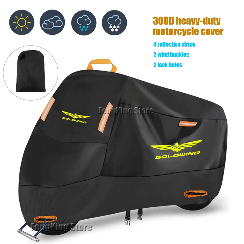 For Goldwing1800 GL1800 F6B Motorcycle Cover Waterproof Outdoor Motorbike Rain Dustproof Snow Sun UV Protector