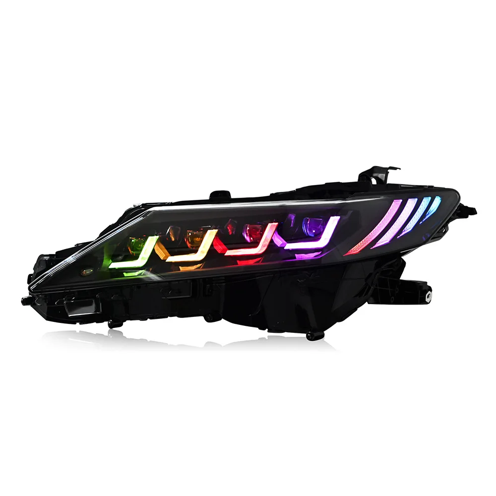 

Dkmotion RGB Style Led Headlight For Toyota Camry 2018-2023 Sedan Head Lamp APP Control Quad Beam Front Light