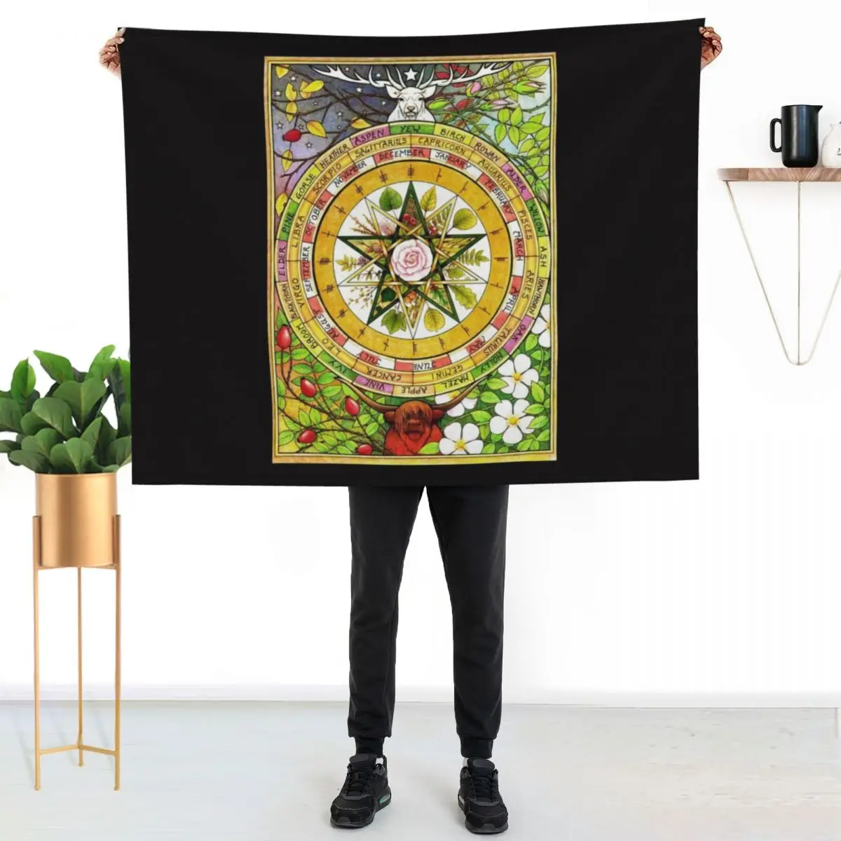 

The Ogham Grove (full colour) Throw Blanket Versatile Cozy Throw Blanket for All Occasions
