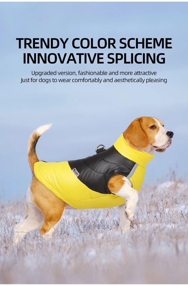 Wasserdichte Winter-Hundekleidung, warme Haustier-Baumwolljacke, Weste für kleine große Hunde, Welpen, französische Bulldogge, Mantel, Chihuahua-York-Kostüm – Detail 4