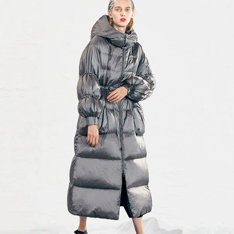 Mantel Hochwertige Damen-Daunenjacke mit Kapuze, 2025, neuer Winter, 90 weiße Entendaunen, warm, locker, wasserdicht, Damen-Daunenjacke H671