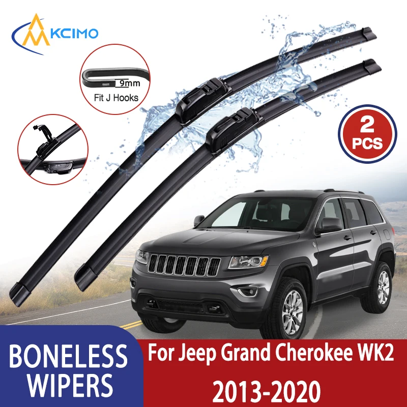 

Kcimo For Jeep GrandCherokee WK2 2013-2020 Car Wiper U-type Soft Rubber Boneless Wiper HD Quiet Durable Automotive Wiper 22"+21"