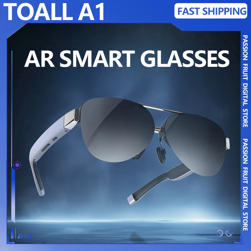

TOALL A1 AR Smart Glasses Light and Thin Portable High Definition 3D Large Screen Pocket Cinema Glasses for Entertainment Office
