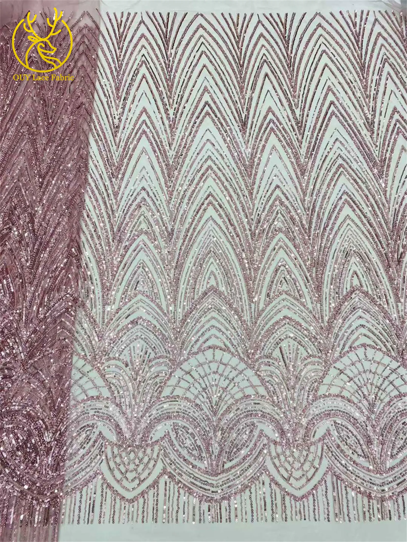 Schwarzer afrikanischer Perlen-Spitzenstoff 2026 Hochwertiger französischer Pailletten-Tüll-Spitzenstoff Nigerianischer Tüll für Hochzeit, Party, Kleid, Nähen, 5 Jahre – Detail 16