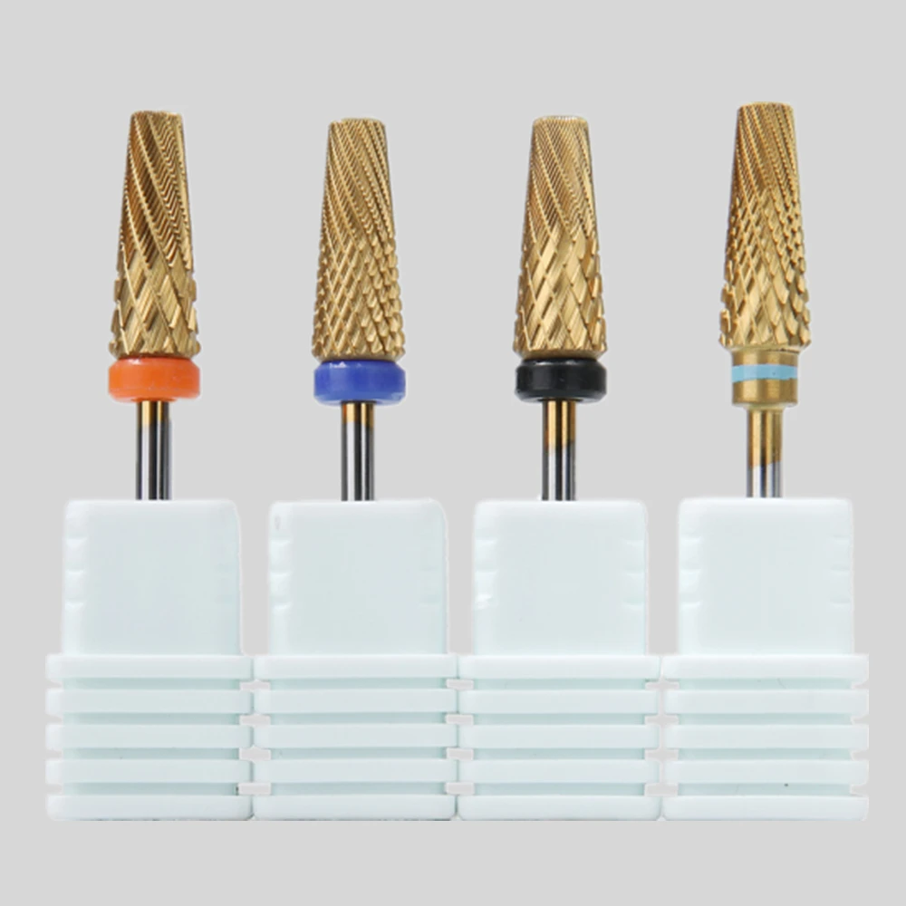 New Tungsten steel Carbide Nail Drill Bit Tapered Milling Cutter for Manicure Remove Gel Acylics Tool Nails Drill Accessories