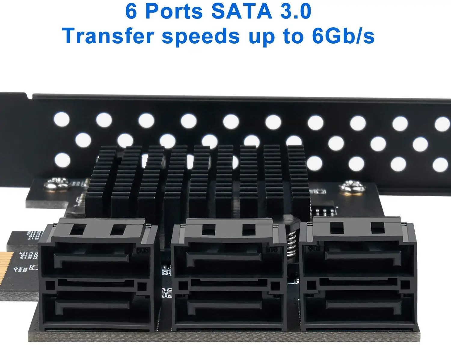 Adaptateur interne PCI-E SATA 1X 4X à 6/8/10 ports, disque dur SATA 3.0, carte 6 000 à 6 Go, prise en charge d'une large gamme de systèmes