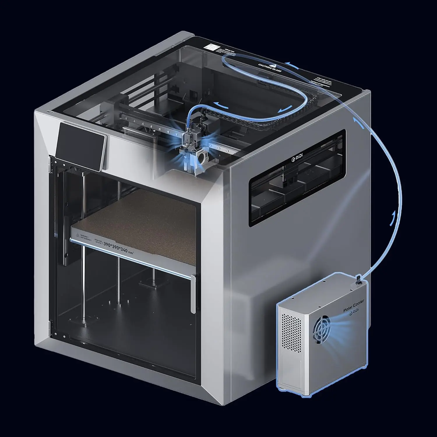 QIDI Polar Cooler for QIDI Max4/Q2 3D Printer, Active Extruder Cooling System with Ceramic Heatbreak, Reduces 90% Clogging Risk
