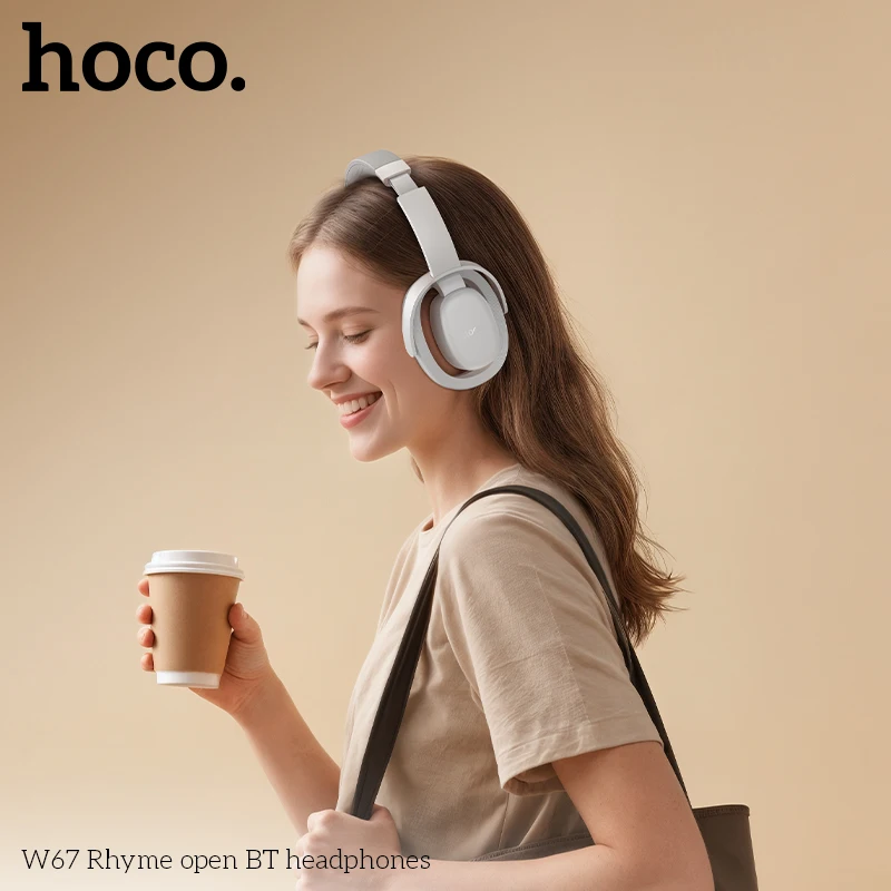 

HOCO W67 Over The Ear Bluetoothe Headphones Wireless Headsets Gaming Big Earbuds With Microphone Sports Hifi Sounds Soft Wearing