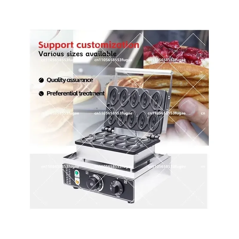 Custom Shape Waffle Maker Stainless Steel Non-Stick Waffle Baker Machine for Muffins and Unique Designs