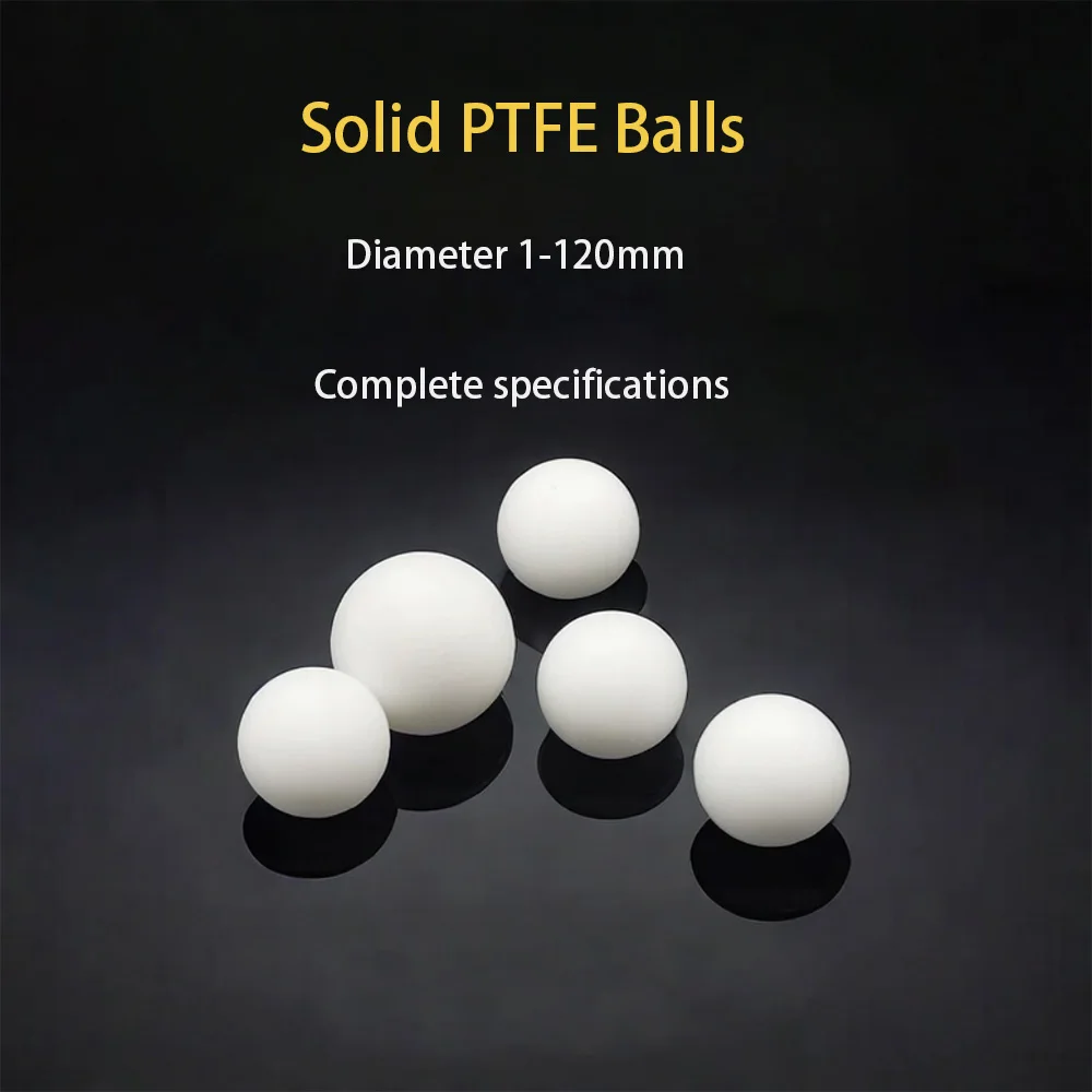 Solid PTFE Balls Diameter 1mm-120mm Plastic F4 Ball Rolling Bead Electrical Insulation Bearings Sealing Corrosion Resistance