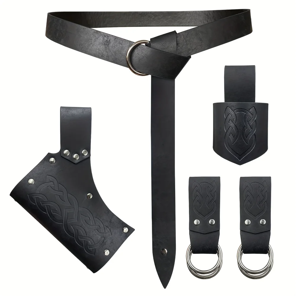 Cinto medieval acessórios de roupas saia renascentista caminhadas viking chifre cinto capa de couro punhal capa de couro espada sapo