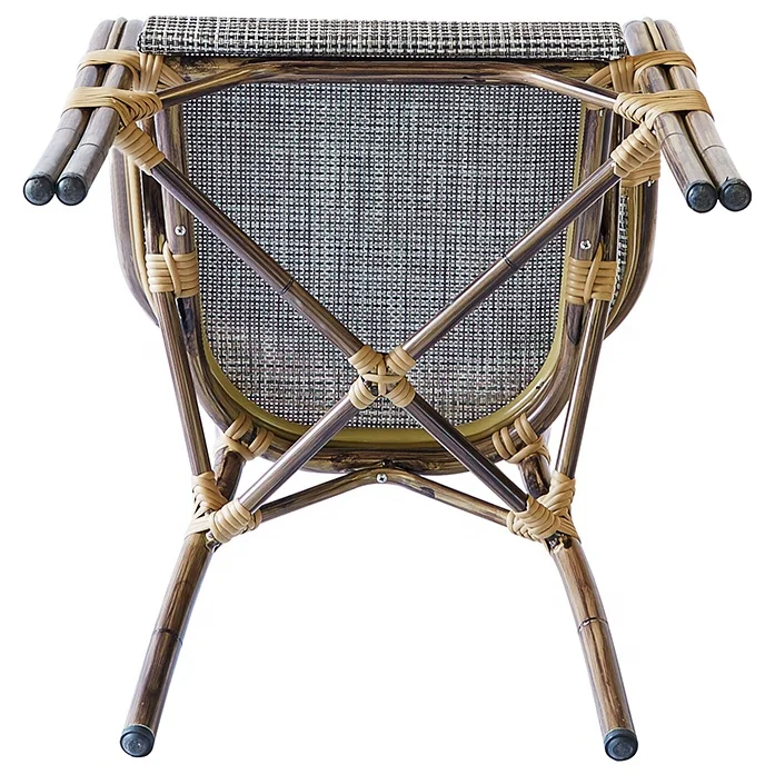 Aluminum Outdoor Garden Furniture Rattan Chairs French Bistro  Furniture Set