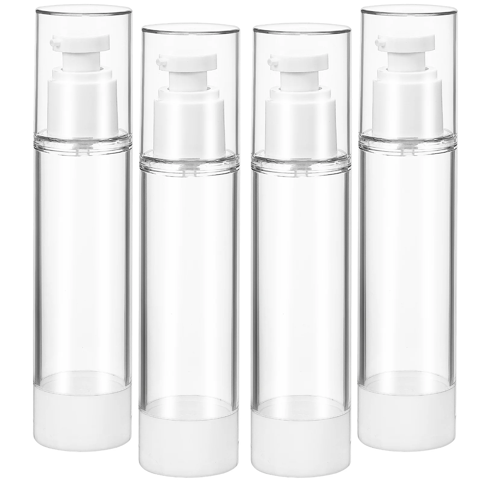 4 Pcs Vacuum Lotion Bottle Travel Containers for Toiletries Airless Pump Shampoo Bottles Empty Plastic With