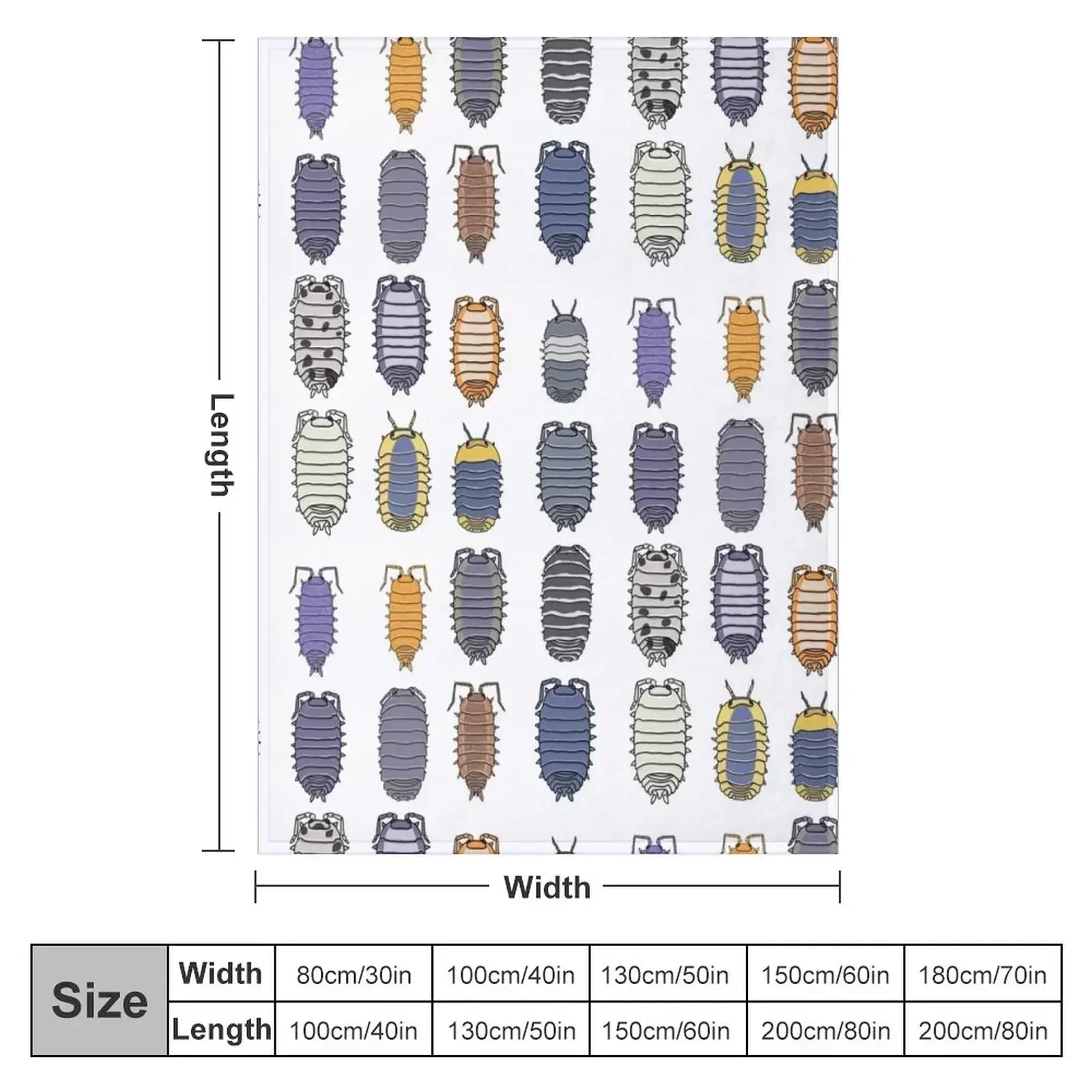 Isopods Throw Blanket Vintage Bed linens Thermal Warm Blankets