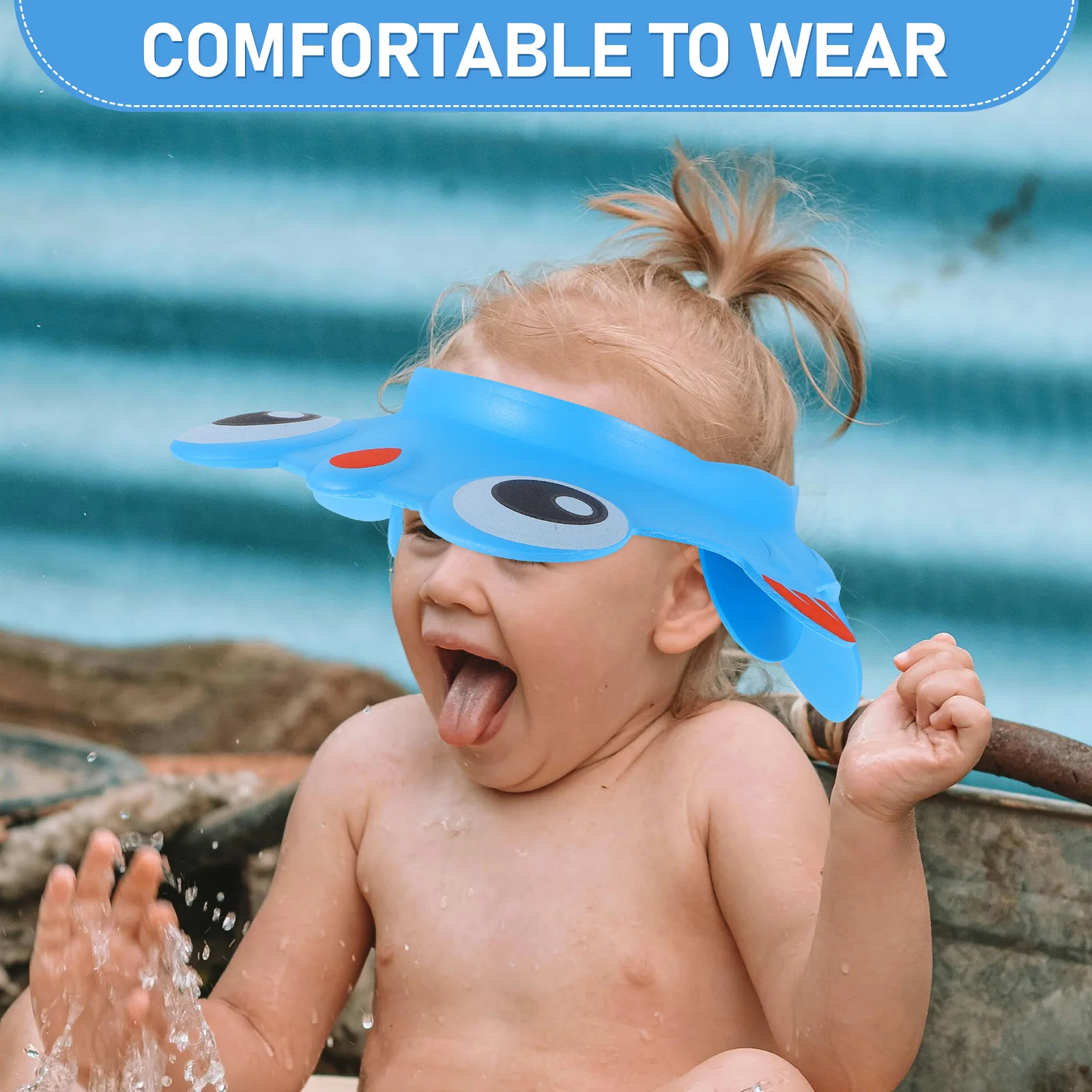 

2 шт. детские шапочки для шампуня, регулируемая мягкая шапочка для душа из ЭВА, щиток для мытья волос, защита для малышей, шапочка для мытья волос для детей