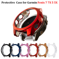 Protective Case for Garmin Fenix 7 7X 5 5X TPU Half Cover Protector Plating
