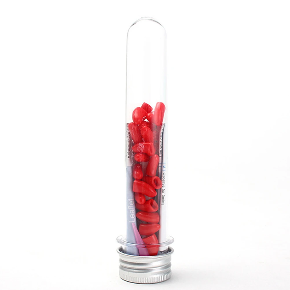 

10 Pcs Plastic Test Tube Bottle Portable Tubes Liquid Container Mask Powder with Lids