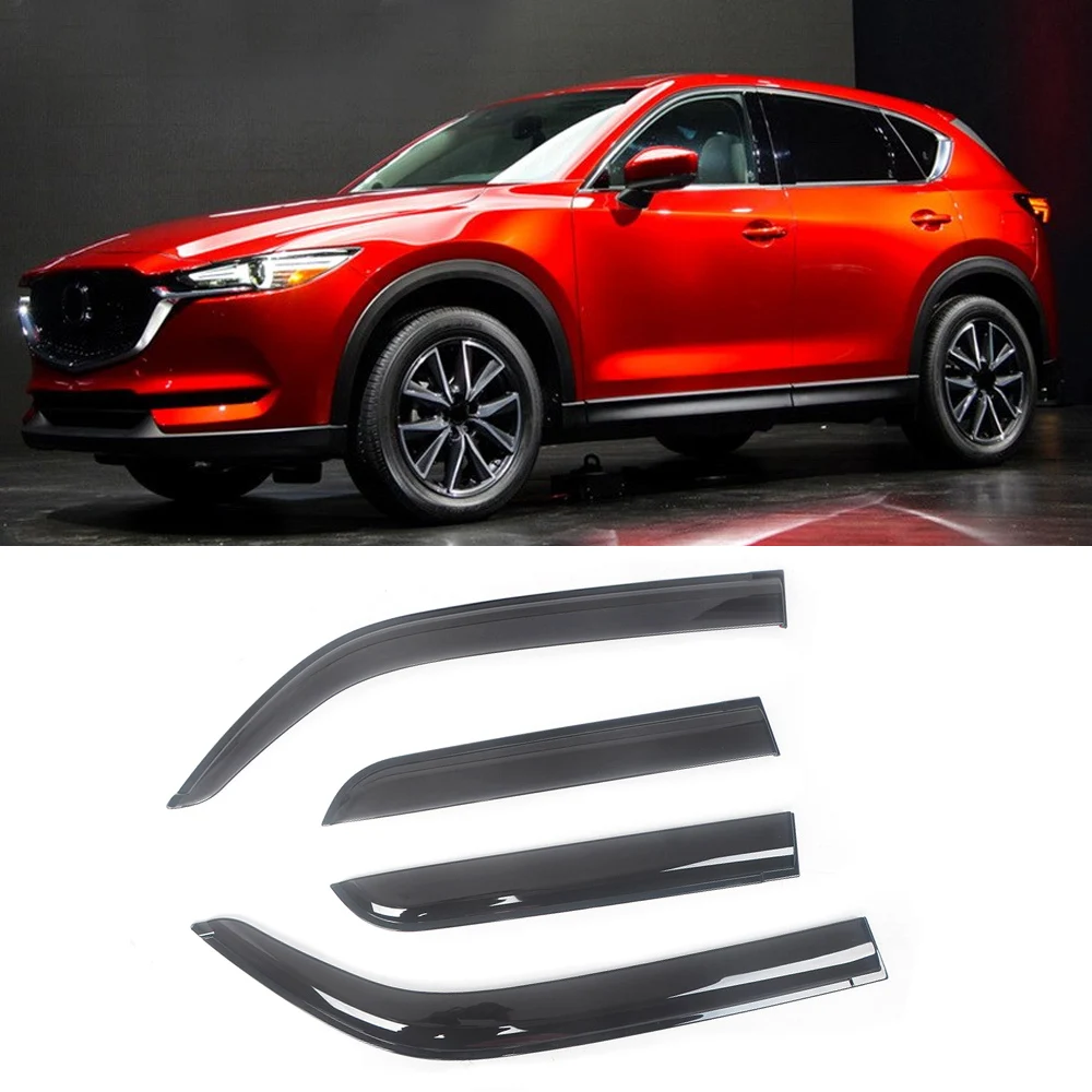 

For Mazda CX-5 2013-2021 Car Side Window Visor Sun Rain Guard Shade Shield Shelter Protector Cover Trim Frame Sticker Accessory