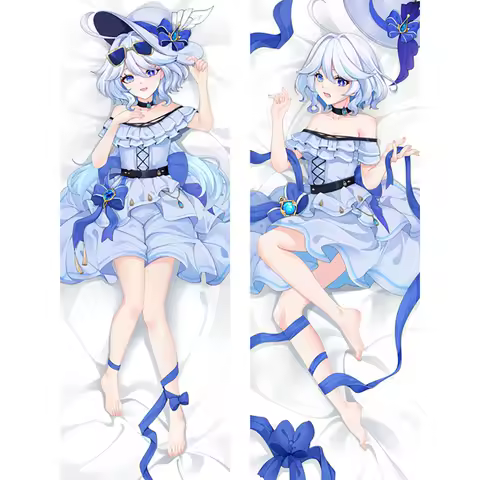 Genshin Furina Anime Character Pillow Pillowcase Double Side Printed Dakimakura Focalors Hugging Body Pillowcase Cushion