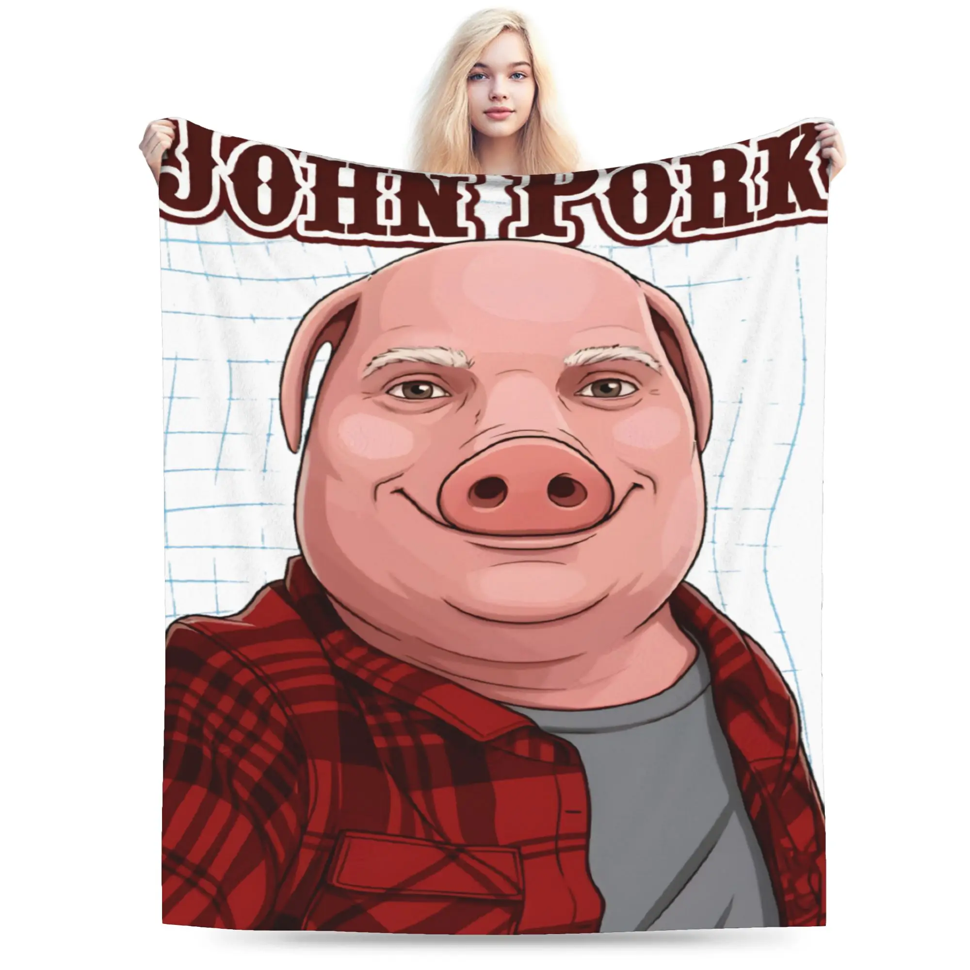 John Pork is Calling Blanket Girls  Flannel Bedding Throws For Living Room Warm Comfy Custom Quality Bedspread Gift