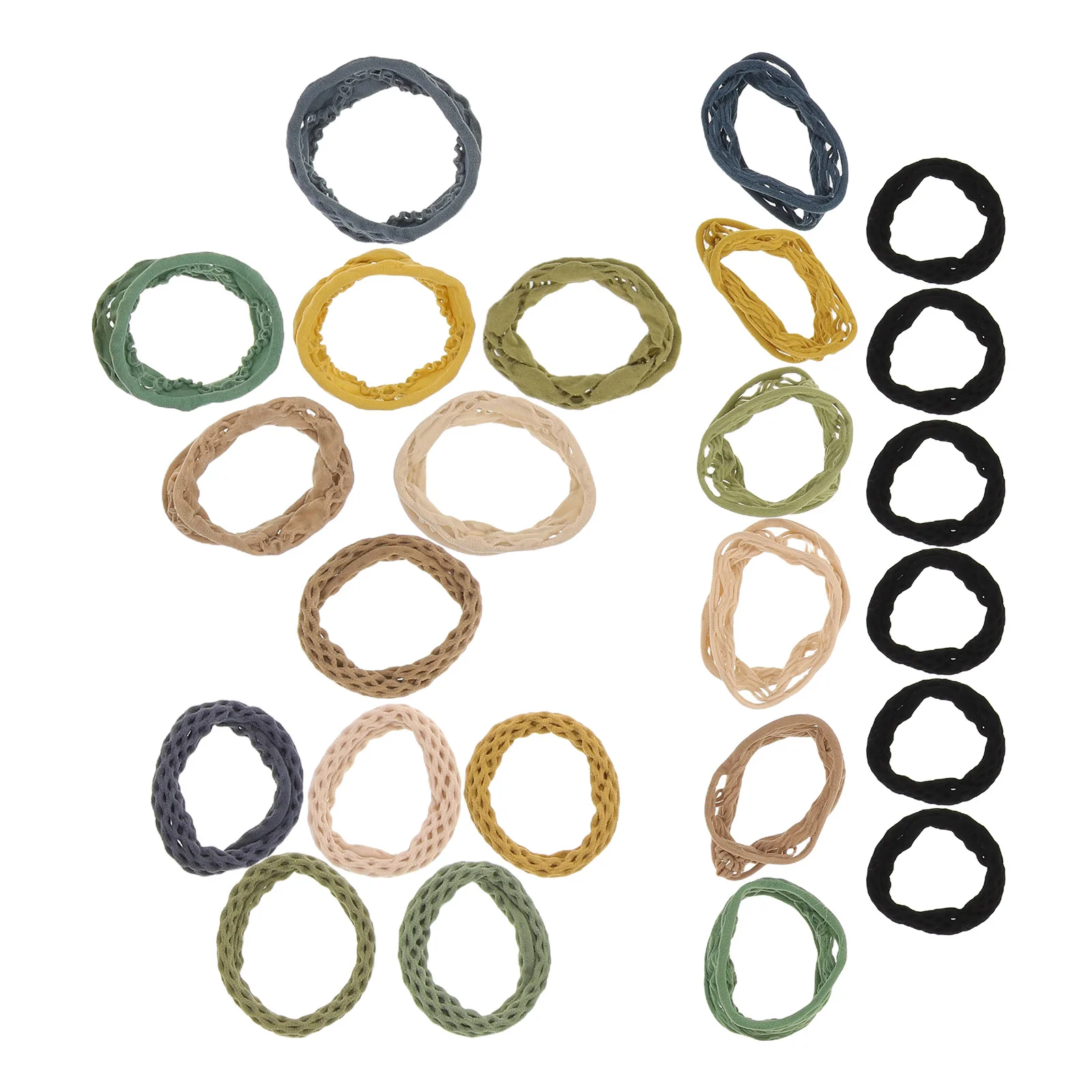 

4Sets Hair Ties Seamless Elastic No Damage Ponytail Holders for Thick Hair No Pull Scrunchies for Holiday Everyday